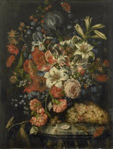 Nature morte avec fleurs et fruits