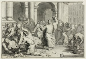 Le Christ chasse les changeurs du temple - Ottmar Elliger the Younger