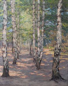 Chemin de bouleaux sur le Heller près de Dresde - Otto Altenkirch