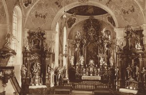 Église paroissiale, Oberammergau, intérieur de l