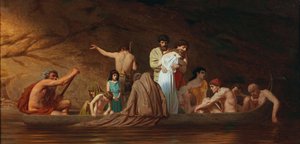 La barque de Charon, seconde moitié du 19ème siècle - Otto Brausewetter