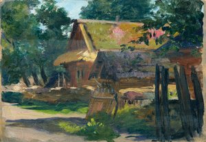 Deux chaumières paysannes - Otto Friedrich