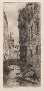Eaux-fortes de Venise : Ponte del Pistor, Venise - Otto H. Bacher