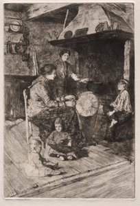 Eaux-fortes de Venise : Les dentellières, 19ème siècle - Otto H. Bacher