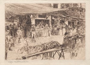 Vieux marché, Florence, 19ème-20ème siècle - Otto H. Bacher