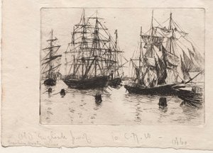 Voiliers, Venise, 1880 - Otto H. Bacher