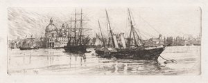 Deux bateaux, Venise, 1880 - Otto H. Bacher