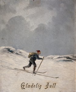 Skieur (Joyeux Noël), vers 1880