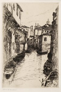 Un canal à Venise, c.1880-82 - Otto Henry Bacher