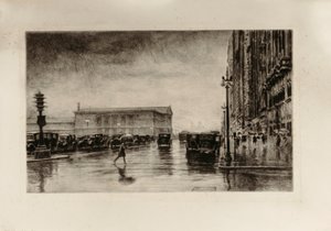 Jour de pluie, Michigan Avenue - Otto J. Schneider
