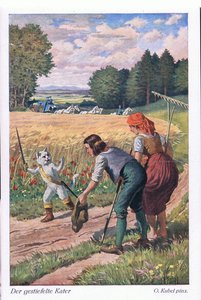 Le Chat Botté (conte de fées européen), carte postale d