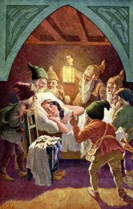 Blanche-Neige et les Sept Nains, vers 1900 (illustration) - Otto Kubel
