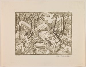 Paysage forestier, du portfolio « Otto Müller » - Otto Mueller