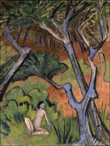 Paysage forestier avec nu, 1924