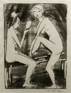 Deux nus avec miroir à main II