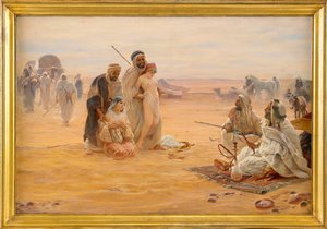 Le marché aux esclaves - Peinture d