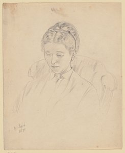 Luise Scholderer, assise dans un fauteuil - Otto Scholderer