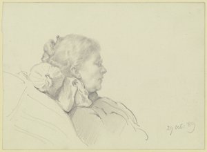 Luise Scholderer lisant - Otto Scholderer