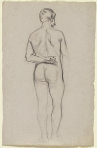 Nu masculin debout vu de dos - Otto Scholderer