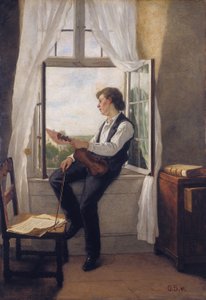 Le Violoniste à la fenêtre - Otto Scholderer