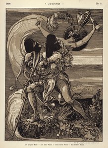 Une jeune femme - un vieil homme - une noix dure - une dent creuse - Otto Seitz