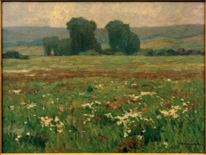 Peupliers dans un pré fleuri - Otto Ubbelohde