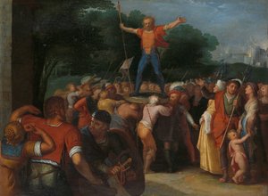 Brinno élevé sur le bouclier (détail) - Otto van Veen