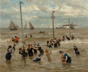 Baignade en mer, 1876