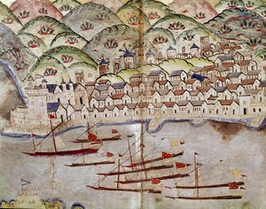 Art ottoman : vue de Marseille, France