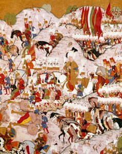 Représentation de la bataille de Mohacs le 29/08/1526 (détail)