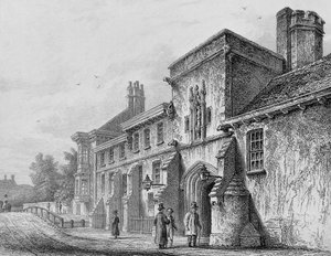 Porte du collège et pavillon du gardien Winchester, c.1830 - Owen Brown Carter
