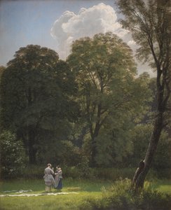 Blanchiment du lin dans une clairière - P.C. Skovgaard