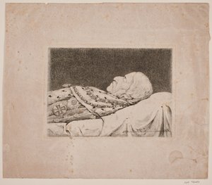 Frédéric VI en lit de parade - P.C. Skovgaard
