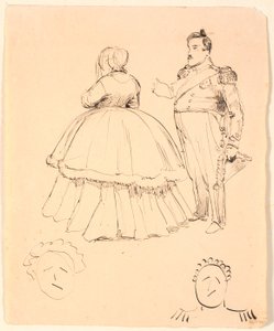 Caricature de Frederik VII et de la Comtesse Danner ; en bas de Christian VIII