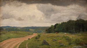 Paysage à Kongens Møller, Sealand. Lumière de l