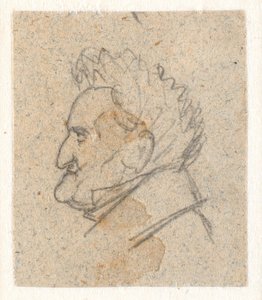 Portrait de profil du peintre de fleurs C.D. Fritzsch - P.C. Skovgaard