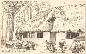 Maison de paysan couverte de chaume à Læsø