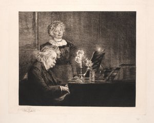 Edvard et Nina Grieg au piano - Peder Severin Krøyer