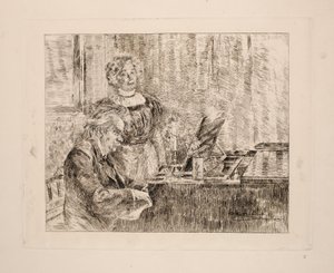 Edvard et Nina Grieg au Piano - Peder Severin Krøyer