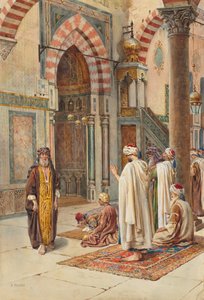 Musulmans en prière, fin des années 1800-début des années 1900 - P. Pavesi