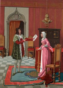 Enrique de Villena annonçant à sa femme qu
