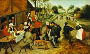 Paysans à une auberge au bord de la route - P. the Younger Brueghel