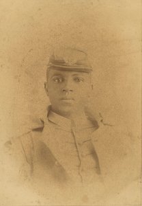 Carte cabinet du Col. Charles Young en tant que cadet à West Point - Pach Bros
