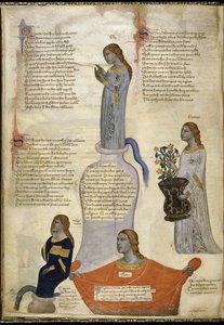 Quatre muses de Regia Carmina par Convenevole da Prato