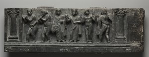 Relief bacchanal, Pakistan, Gandhara, région de Buner, début de la période Kushan (1-320 après J.-C.) - Pakistani School