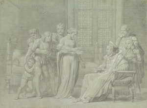 Le roi Charles VIII de France avec le mourant Gian Galeazzo Sforza à Pavie - Palagi Filippo Pelagio