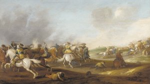Une escarmouche de cavalerie