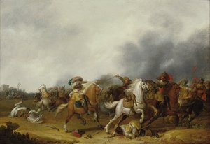 Une escarmouche de cavalerie