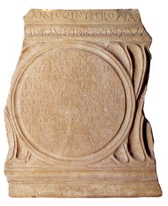 Art paléochrétien : Épitaphe chrétienne de Melissus. De Rome, Paris, Musée du Louvre