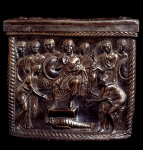 Art paléochrétien : boîte reliquaire en argent connue sous le nom de Capsella de San Nazaro - Paleo Christian